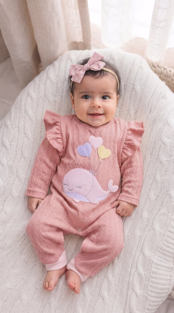 Set Pijama Para Niña 3 Piezas Ballena Martinas