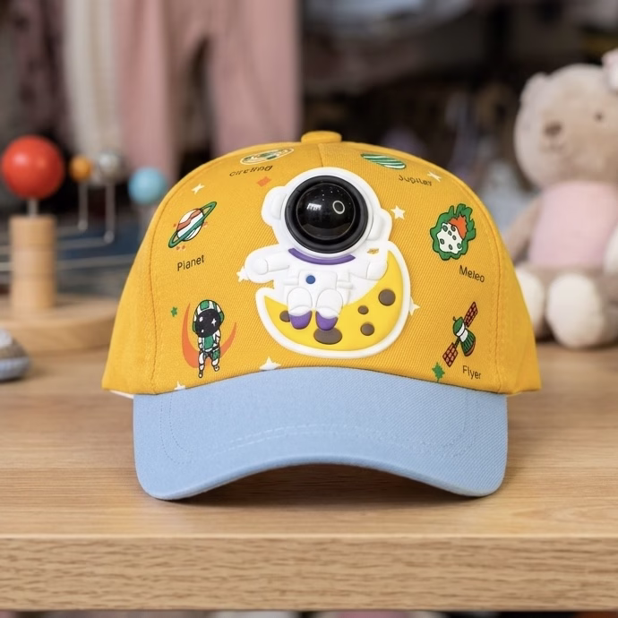 Gorra Oso Astronauta Amarillo Azul