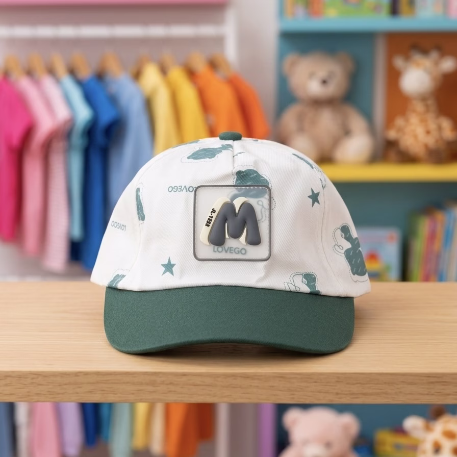 Gorra Bebé M Verde Beige