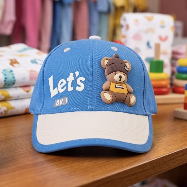 Gorra Oso Lets Azul Beige