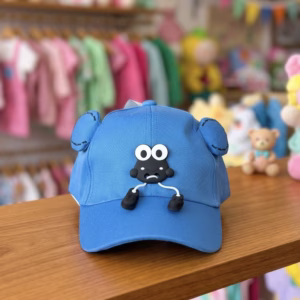 Gorra Carita Con Orejas y Pies Azul