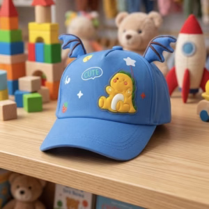 Gorra Con Alitas Dino Cute Azul Rey