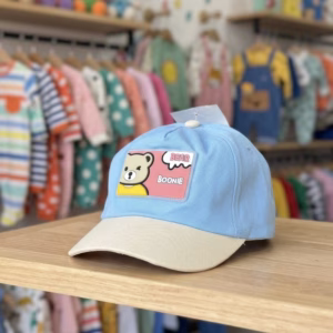 Gorra Bebé Osito Boonie Azul Beige