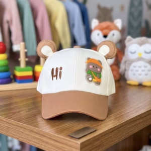 Gorra Osito Con Orejas Hi Beige Café