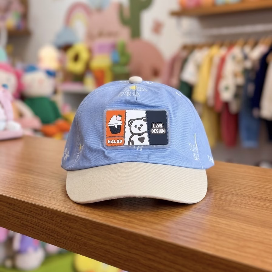 Gorra Bebé Osito Lab Design Azul Beige