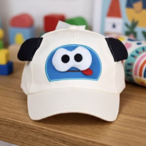Gorra Con Orejas y Ojos Locos Beige