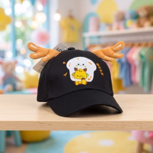 Gorra Con Orejitas Deer Negra